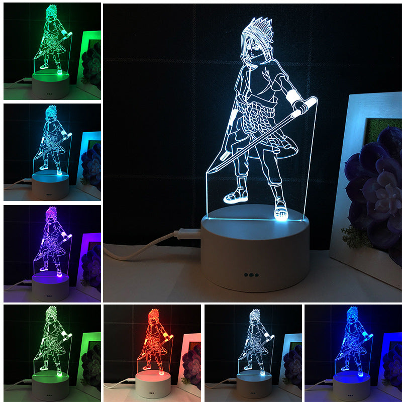 **ナルトアニメ 3D LEDナイトライト 第三班 カカシ・サスケ・ナルト・サクラ 子供向けクリスマスギフト**