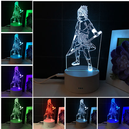 **ナルトアニメ 3D LEDナイトライト 第三班 カカシ・サスケ・ナルト・サクラ 子供向けクリスマスギフト**