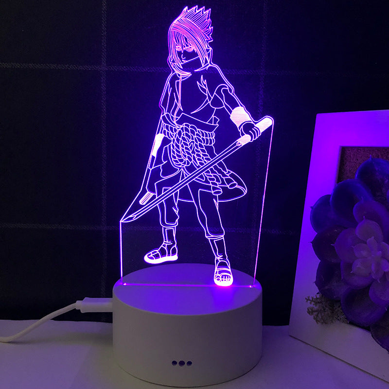 **ナルトアニメ 3D LEDナイトライト 第三班 カカシ・サスケ・ナルト・サクラ 子供向けクリスマスギフト**
