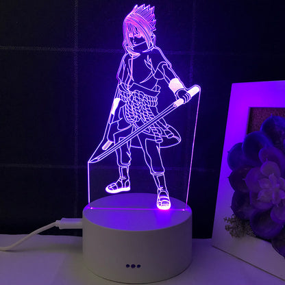 **ナルトアニメ 3D LEDナイトライト 第三班 カカシ・サスケ・ナルト・サクラ 子供向けクリスマスギフト**