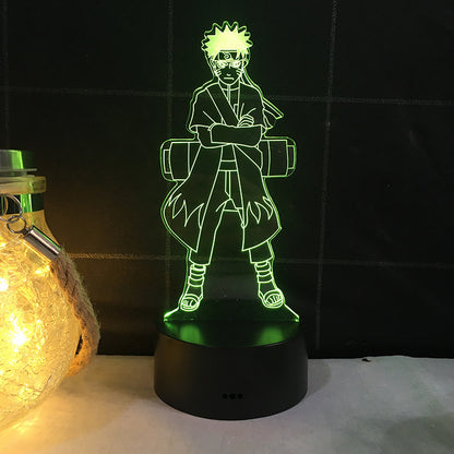 **ナルトアニメ 3D LEDナイトライト 第三班 カカシ・サスケ・ナルト・サクラ 子供向けクリスマスギフト**