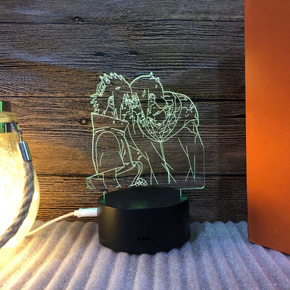 **ナルトアニメ 3D LEDナイトライト 第三班 カカシ・サスケ・ナルト・サクラ 子供向けクリスマスギフト**