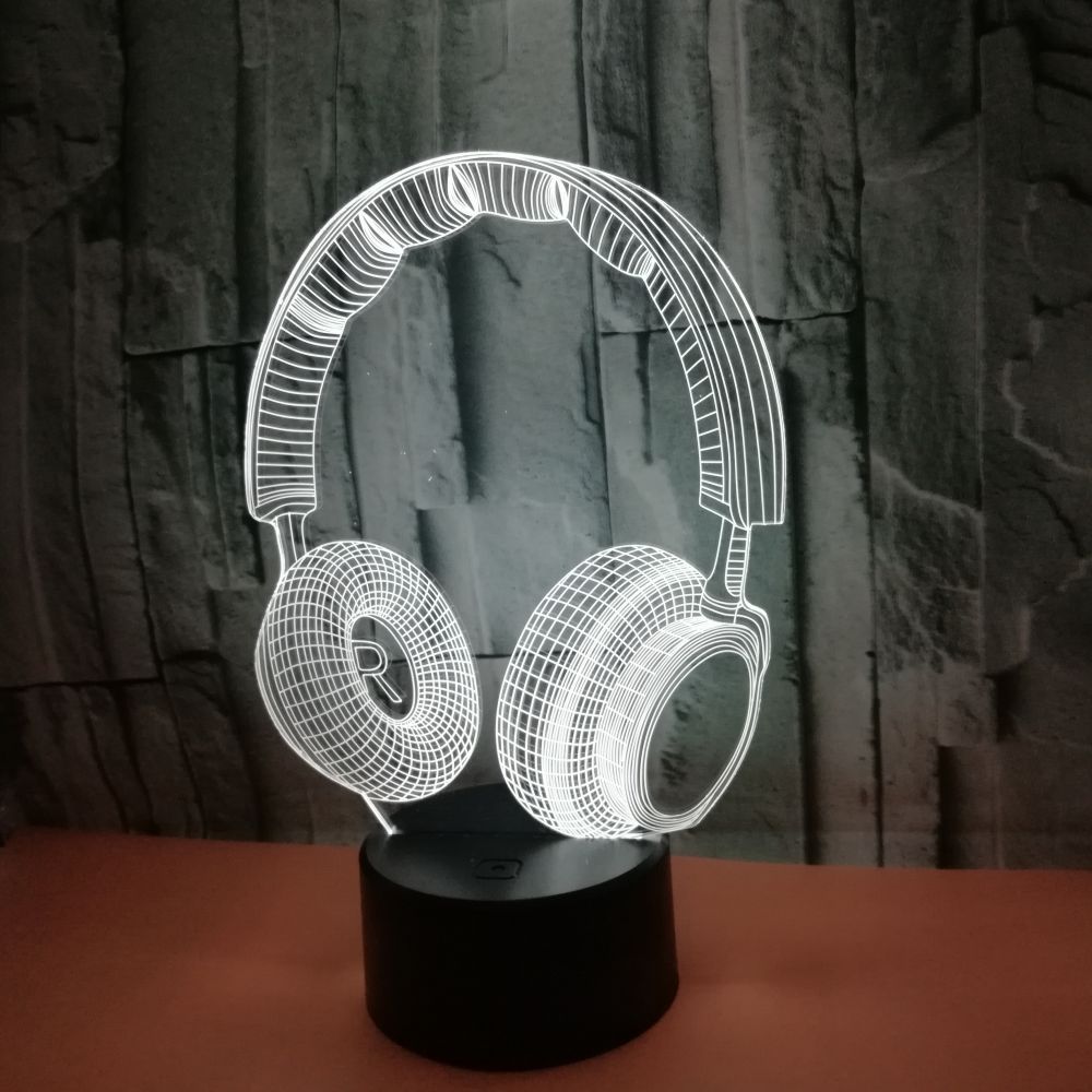 新型ヘッドフォン形 3Dランプ