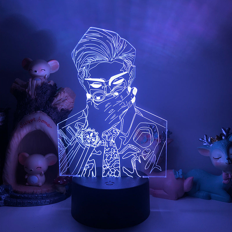 **アニメ 呪術師 五条 3D LEDナイトライト 子供部屋装飾ライト**