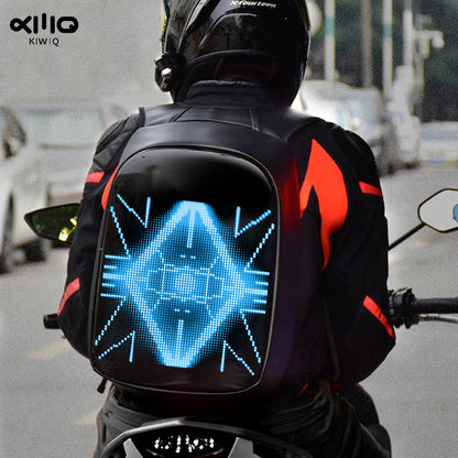 **LED車載ライディングBluetoothバックパック 屋外用LEDダイナミックピクセルバックパック スマートディスプレイ広告バックパック**