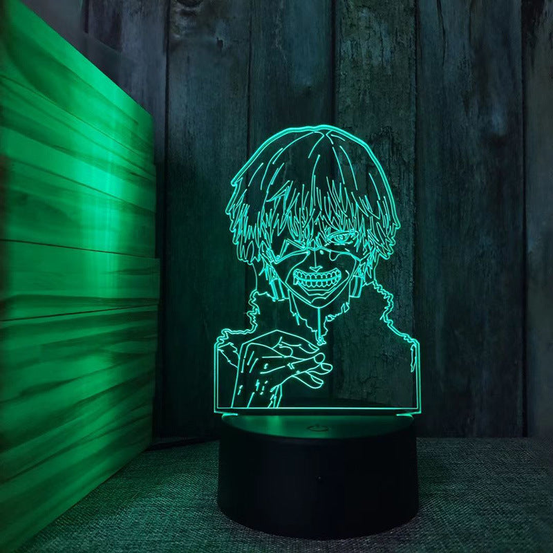 **アニメ 呪術師 五条 3D LEDナイトライト 子供部屋装飾ライト**