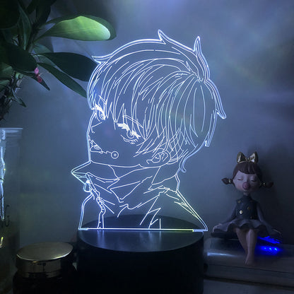 **アニメ 呪術師 五条 3D LEDナイトライト 子供部屋装飾ライト**