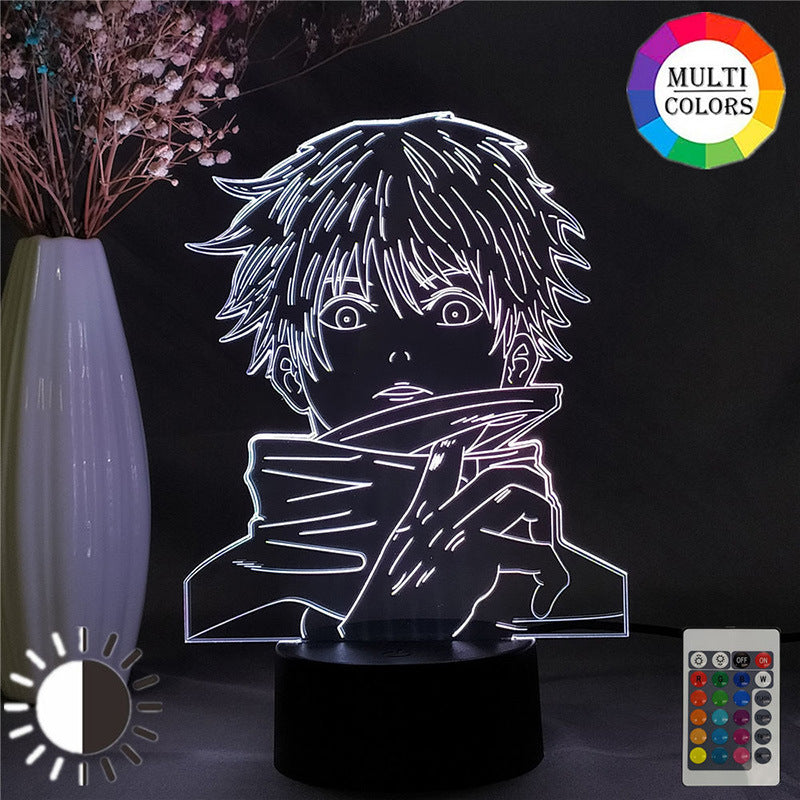**アニメ 呪術師 五条 3D LEDナイトライト 子供部屋装飾ライト**