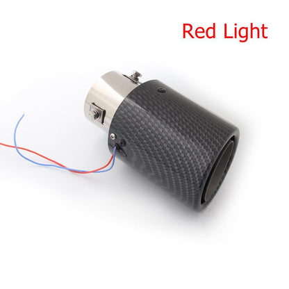 車用カーボンファイバー発光テールスロート （LEDライト付き）