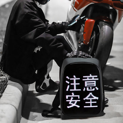 **LED車載ライディングBluetoothバックパック 屋外用LEDダイナミックピクセルバックパック スマートディスプレイ広告バックパック**