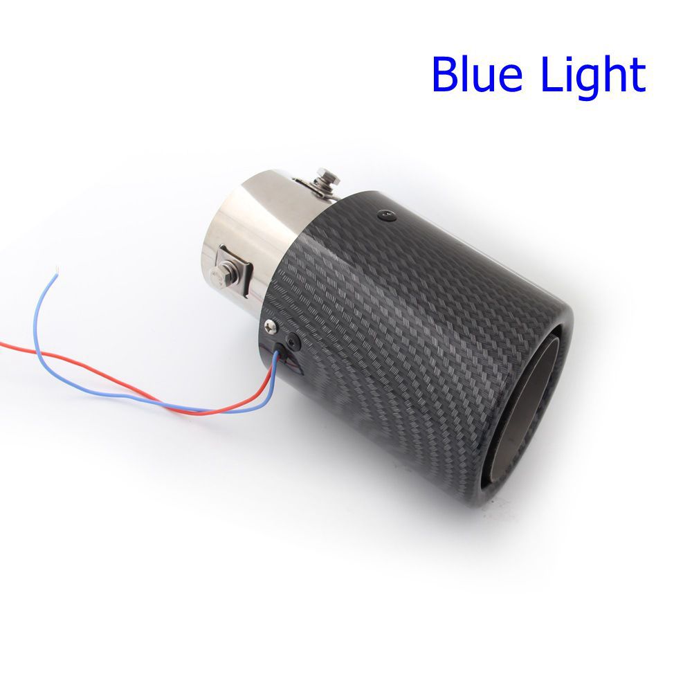 車用カーボンファイバー発光テールスロート （LEDライト付き）