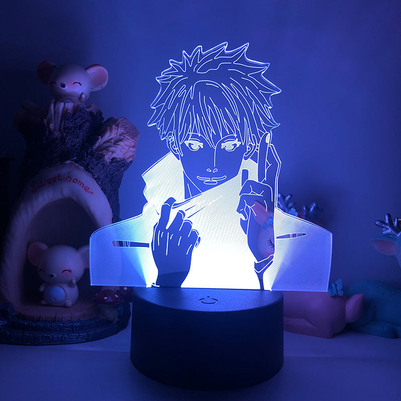 **アニメ 呪術師 五条 3D LEDナイトライト 子供部屋装飾ライト**