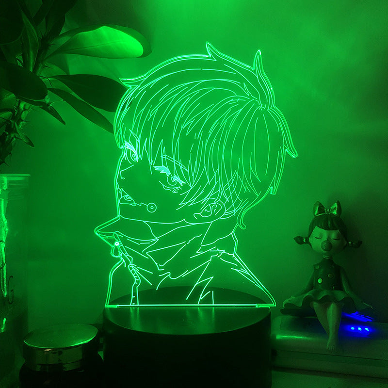 **アニメ 呪術師 五条 3D LEDナイトライト 子供部屋装飾ライト**