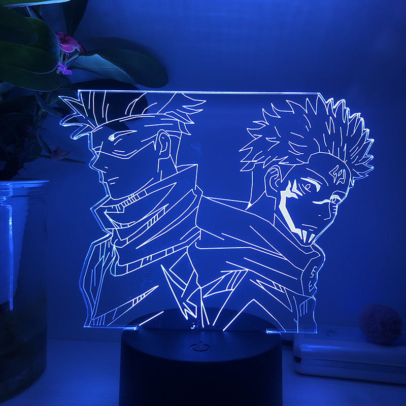 **アニメ 呪術師 五条 3D LEDナイトライト 子供部屋装飾ライト**