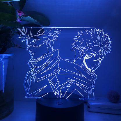 **アニメ 呪術師 五条 3D LEDナイトライト 子供部屋装飾ライト**