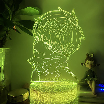 **アニメ 呪術師 五条 3D LEDナイトライト 子供部屋装飾ライト**